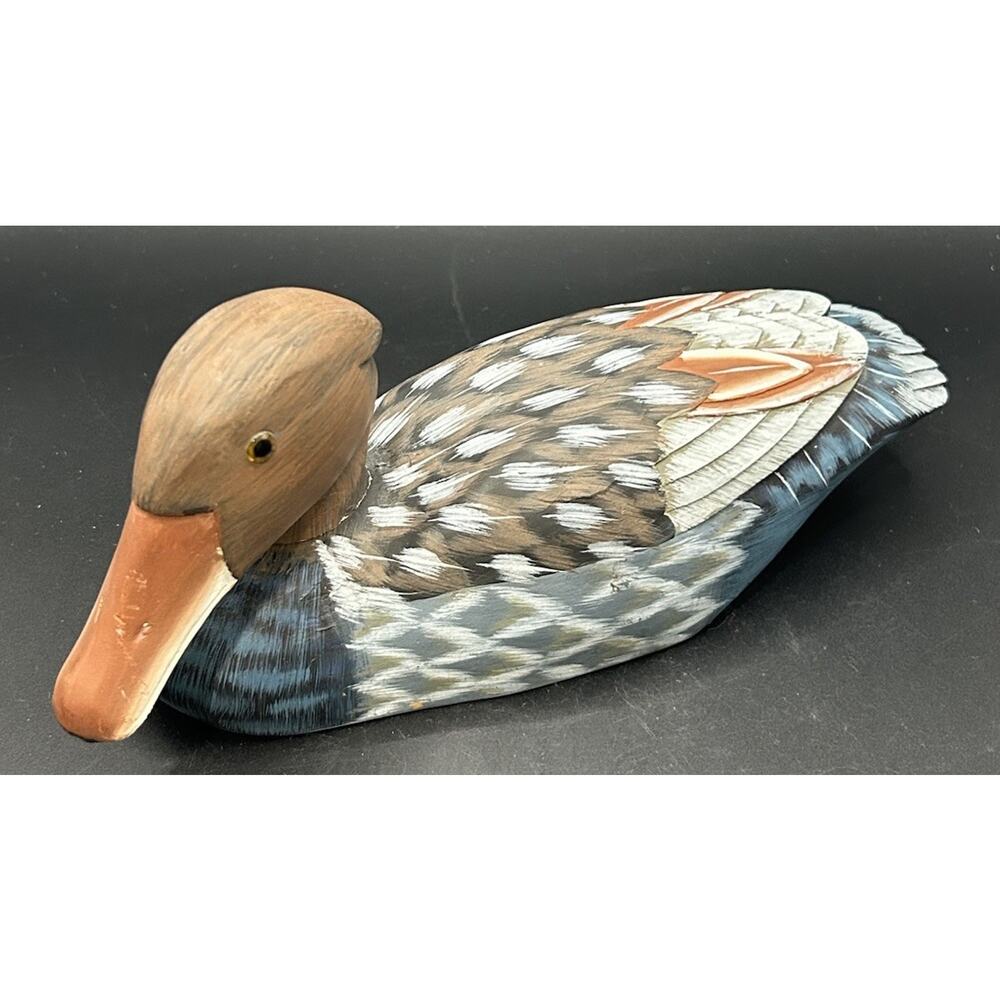 Hand Carved and Hand Painted Flying Wood Mallard Duck Cabin Decor